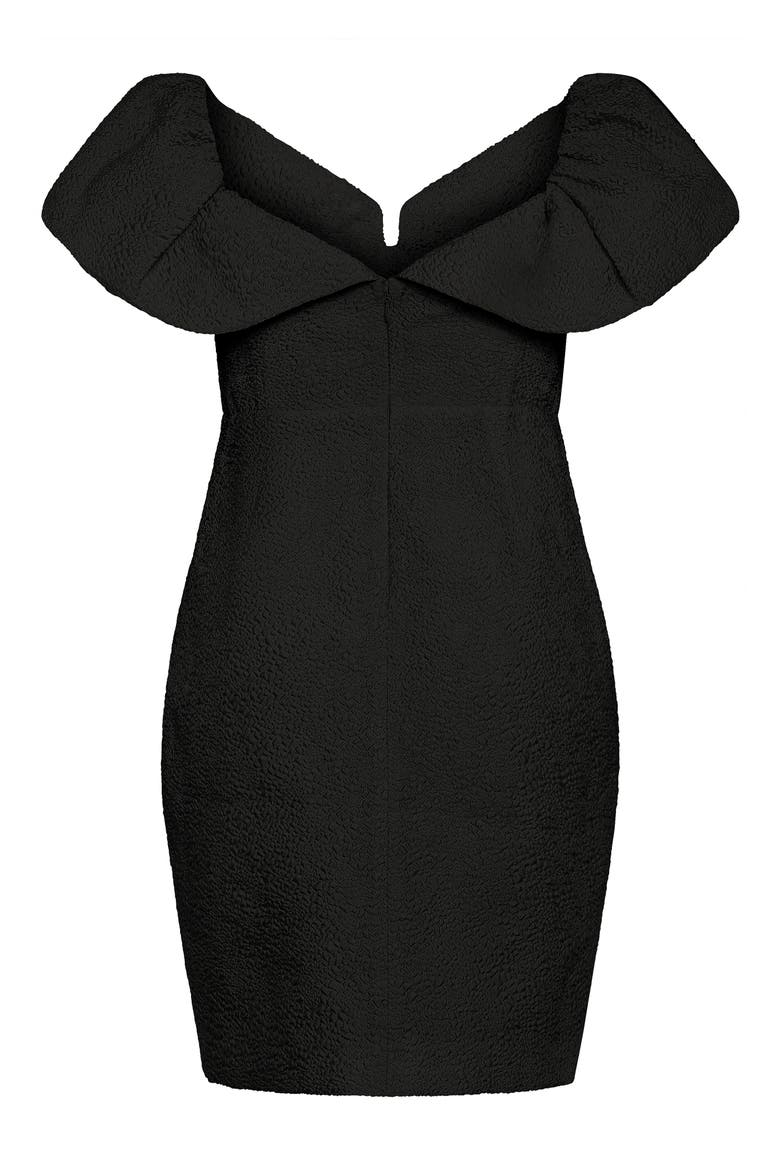 Jez Off the Shoulder Minidress, Alternate, color, BLACK
