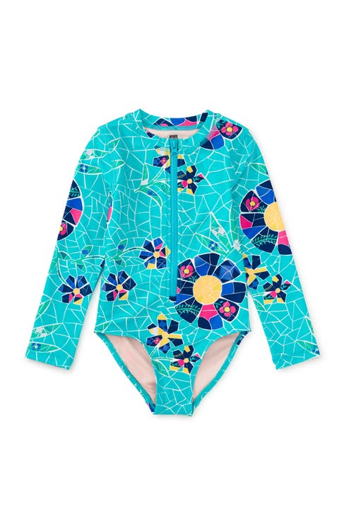 Long Sleeve One-Piece Swimsuit (Toddler, Little Kid, Big Kid)