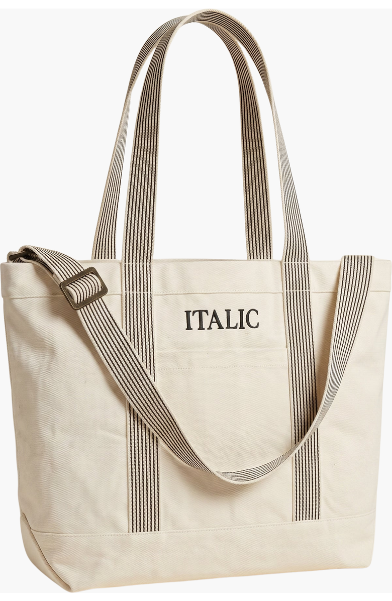 Italic Beach Tote, Main, color, NO COLOR