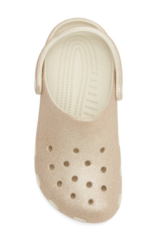 Crocs Kids' Classic Glitter Clog In Neutral