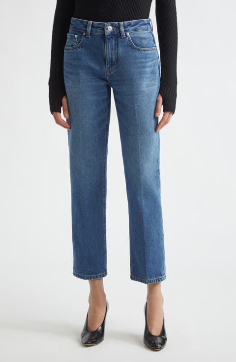 Low Rise Flare Leg Ankle Jeans