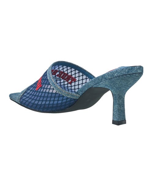 True Religion Coi Mesh Slip On Heel In Blue