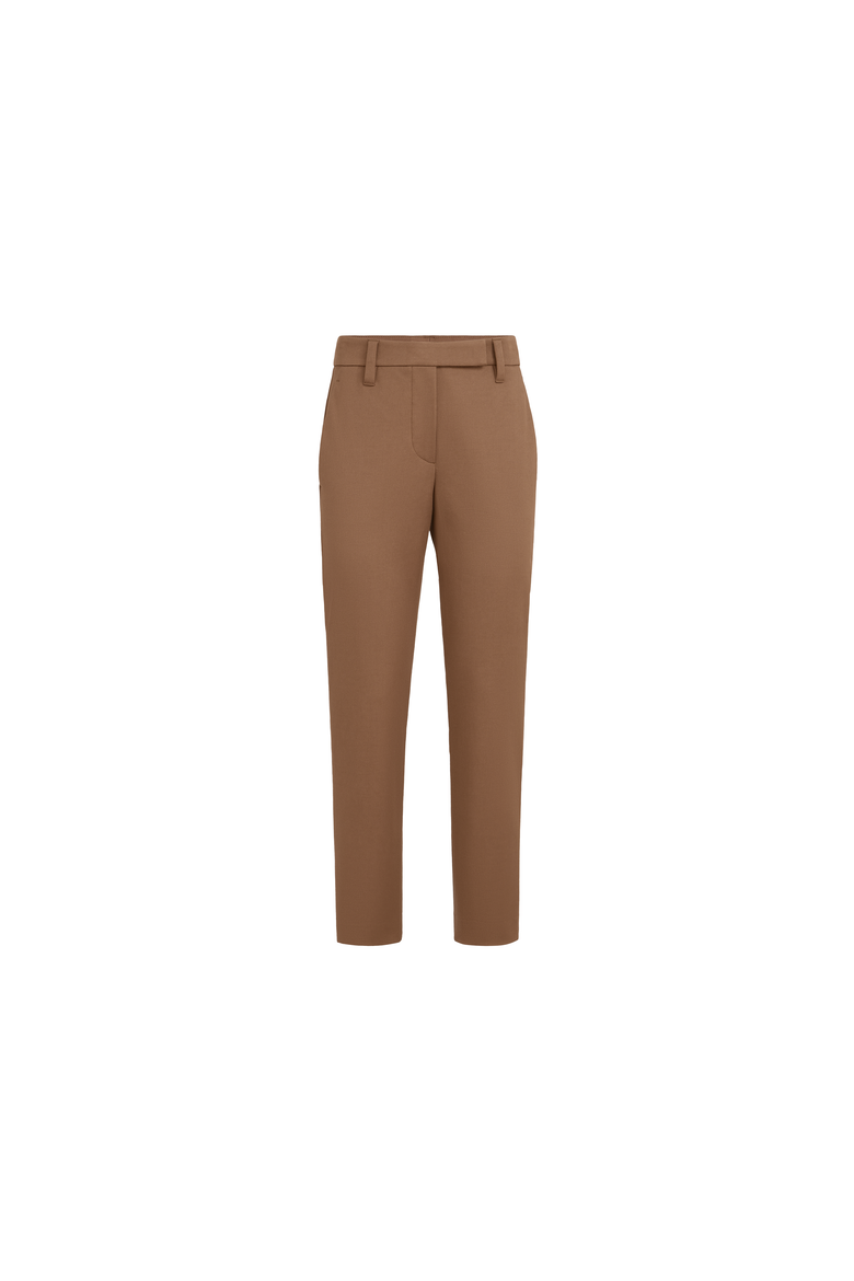Stretch cotton cover slim fit trousers, Alternate, color, Dattero