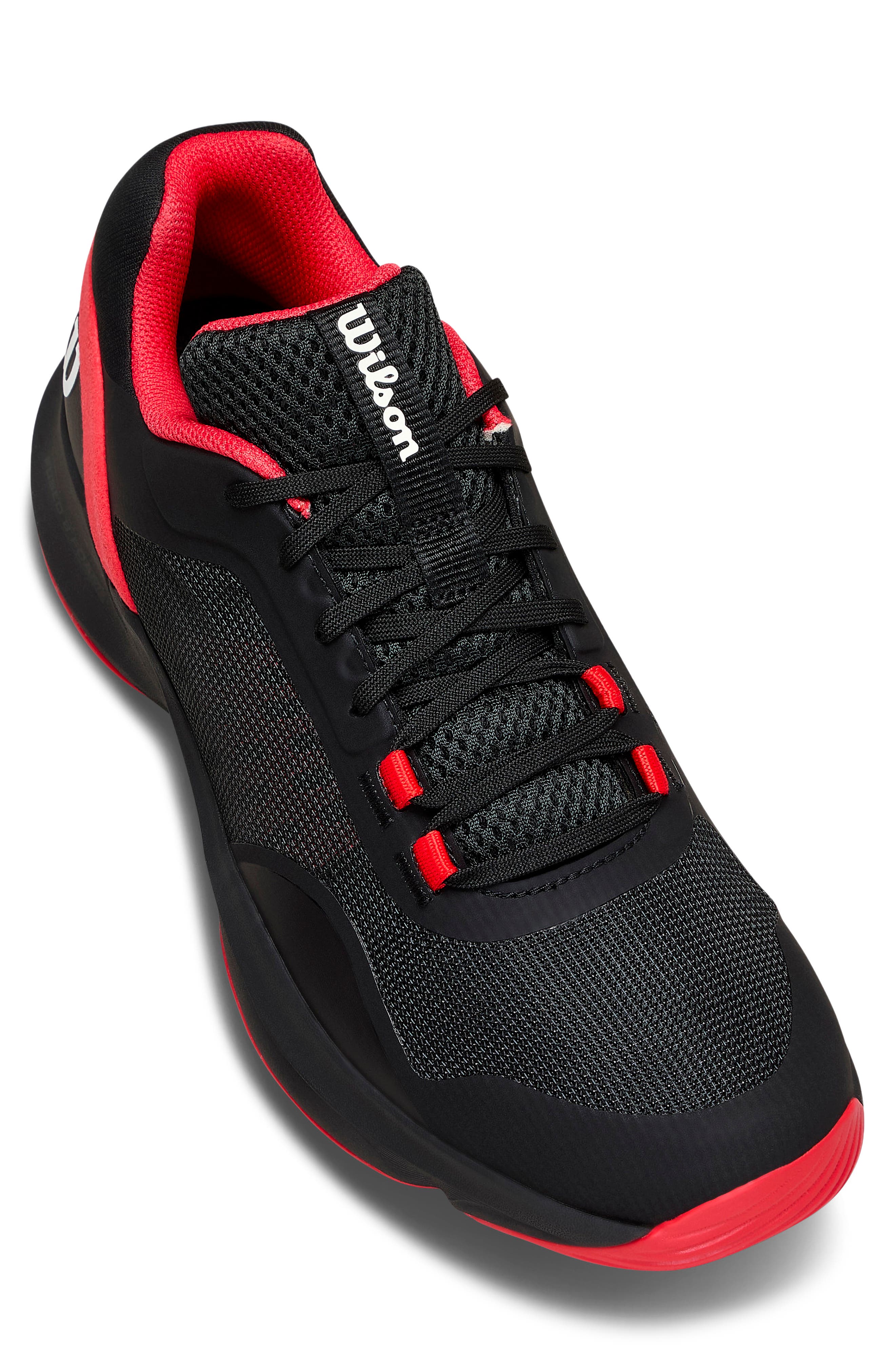 Hurakn Pro V2 Padel Shoe, Main, color, BLACK/INFRARED/CLEAR WHITE