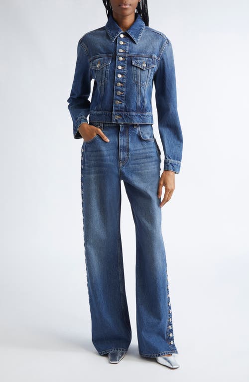 Stella Mccartney Dark Blue Button Up Denim Jacket Dark Blue In Blue