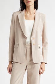 Emporio Armani Chevron Stretch Cotton Blend Jersey Jacket