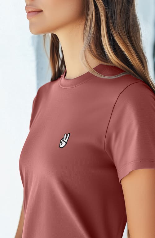 DALIX DALIX WOMENS PEACE SIGN JERSEY RELAXED TEE 