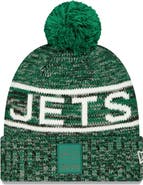 New Era Men's New Era Green New York Jets 2025 Sideline Cold Weather Cuffed Knit Hat with Pom