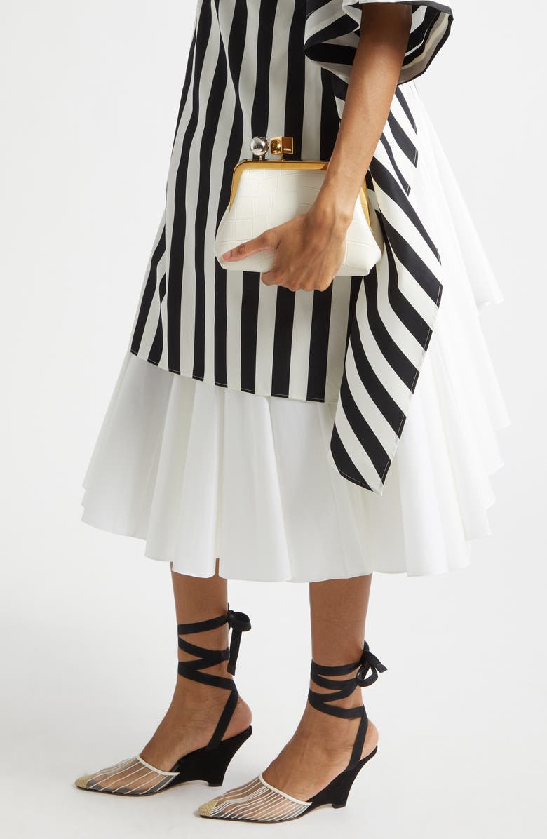 Jacquemus The Small Turismo Crochet Raffia Effect Bowling Bag, Alternate, color, White 100