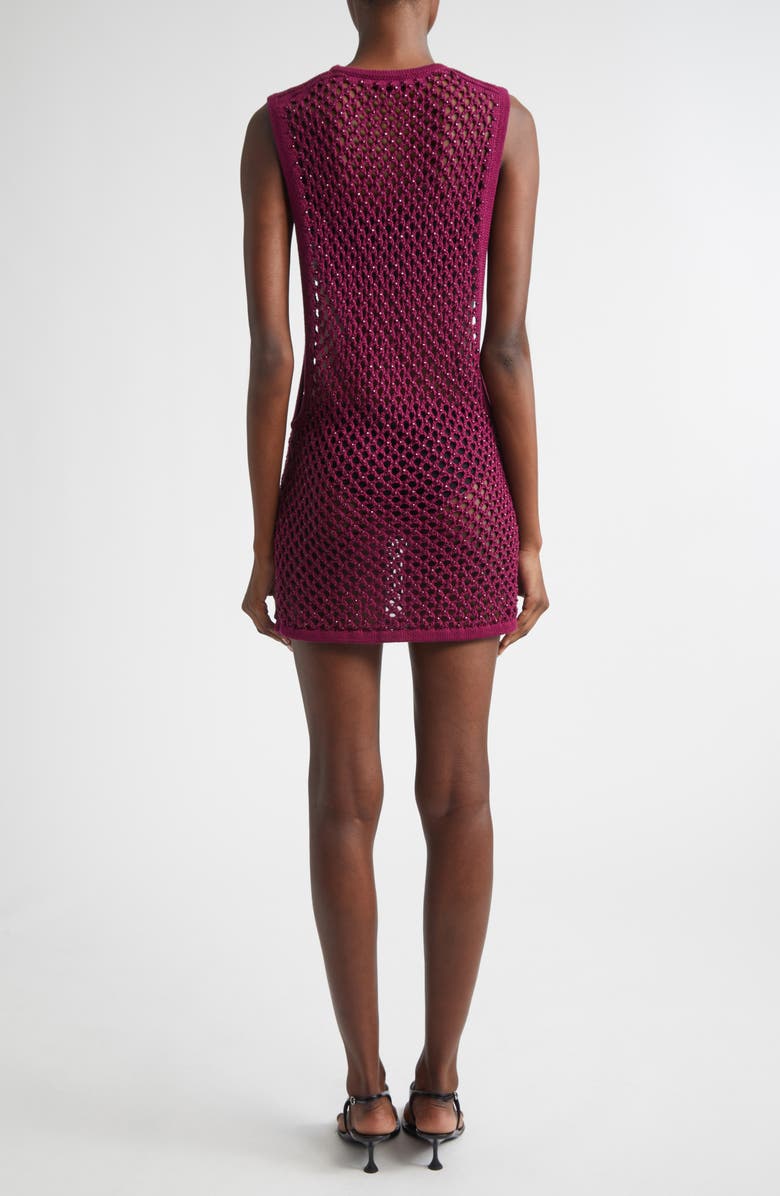 Diotima Grenada Beaded Mesh Stitch Sweater Dress, Alternate, color, Orchid