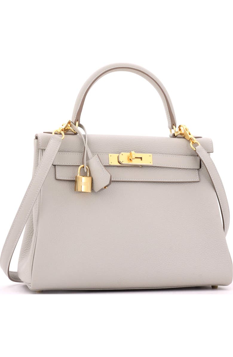 Pre-Owned Hermes Kelly Handbag Grey Togo with Gold Hardware 28, Alternate, color, Gris Perle