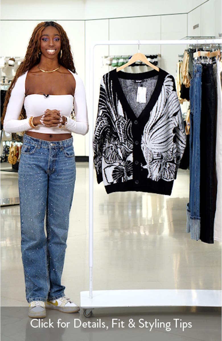 Halifax Botanical Jacquard Cardigan, sales video thumbnail