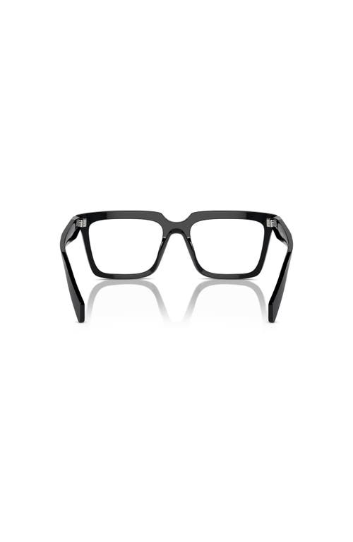 Prada 54mm Rectangle Optical Glasses In Black