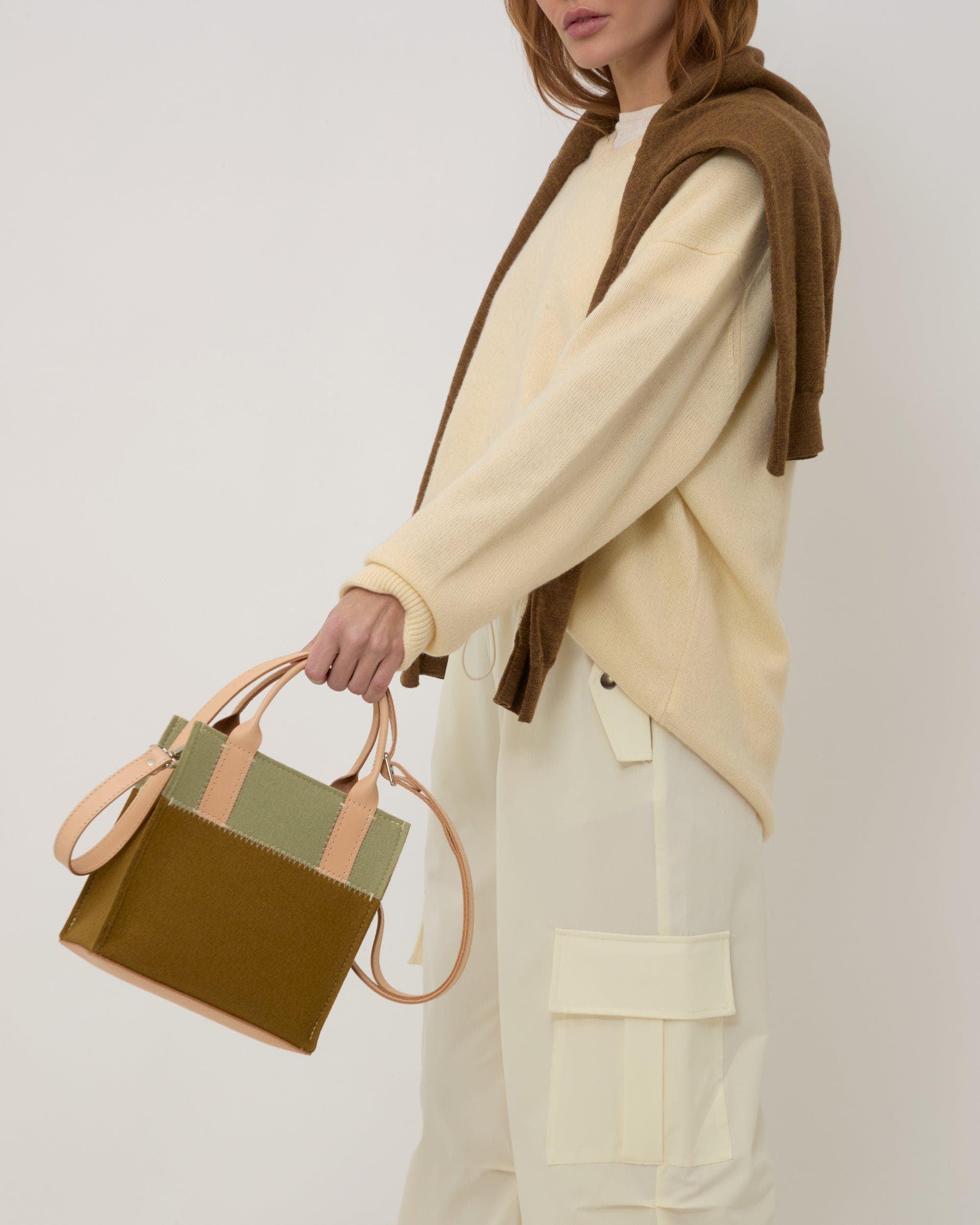 Graf Lantz Jaunt Merino Wool Mini Tote, Alternate, color, Brine / Dew