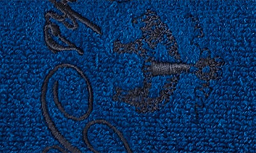 Brooks Brothers Contrast Frame 2 Piece Turkish Cotton Bath Towel Set Bedding In Blue