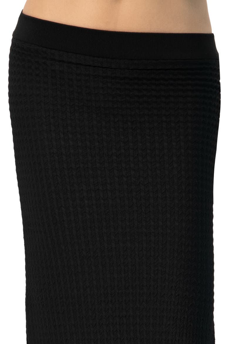 Midi Knit Skirt with Side Slits, Alternate, color, Black