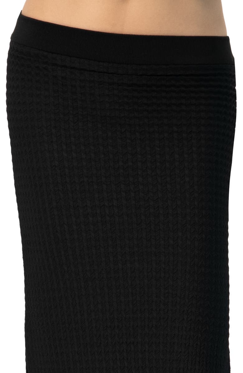 IVONNE Midi Knit Skirt with Side Slits, Alternate, color, Black