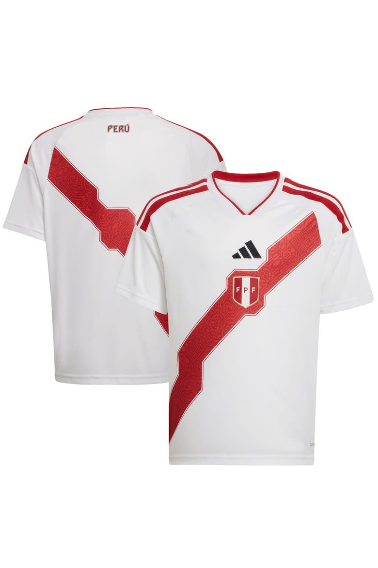 Youth adidas  White Peru National Team FIFA x World Cup 2026 Home Replica Jersey, Main, color, White