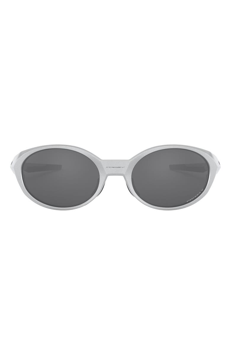 Oakley Prizm<sup>™</sup> Eye Jacket<sup>™</sup> Redux 58mm Polarized Oval Sunglasses, Main, color, Silver