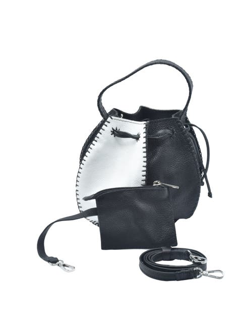 Tall Bucket Top Grain Leather Bag