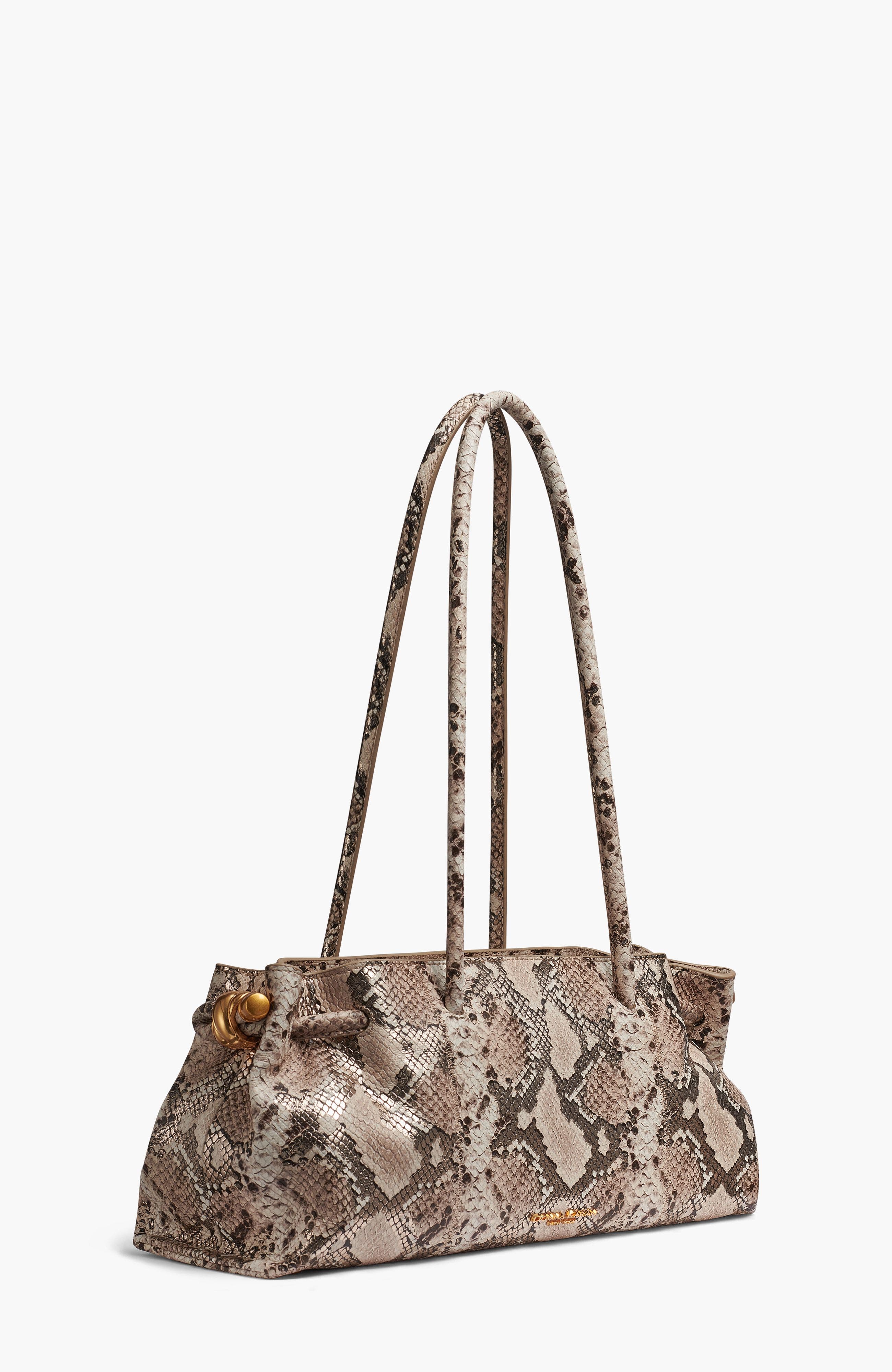 Donna Karan New York Cashmere Python Medium Tote, Alternate, color, Neutral Multi
