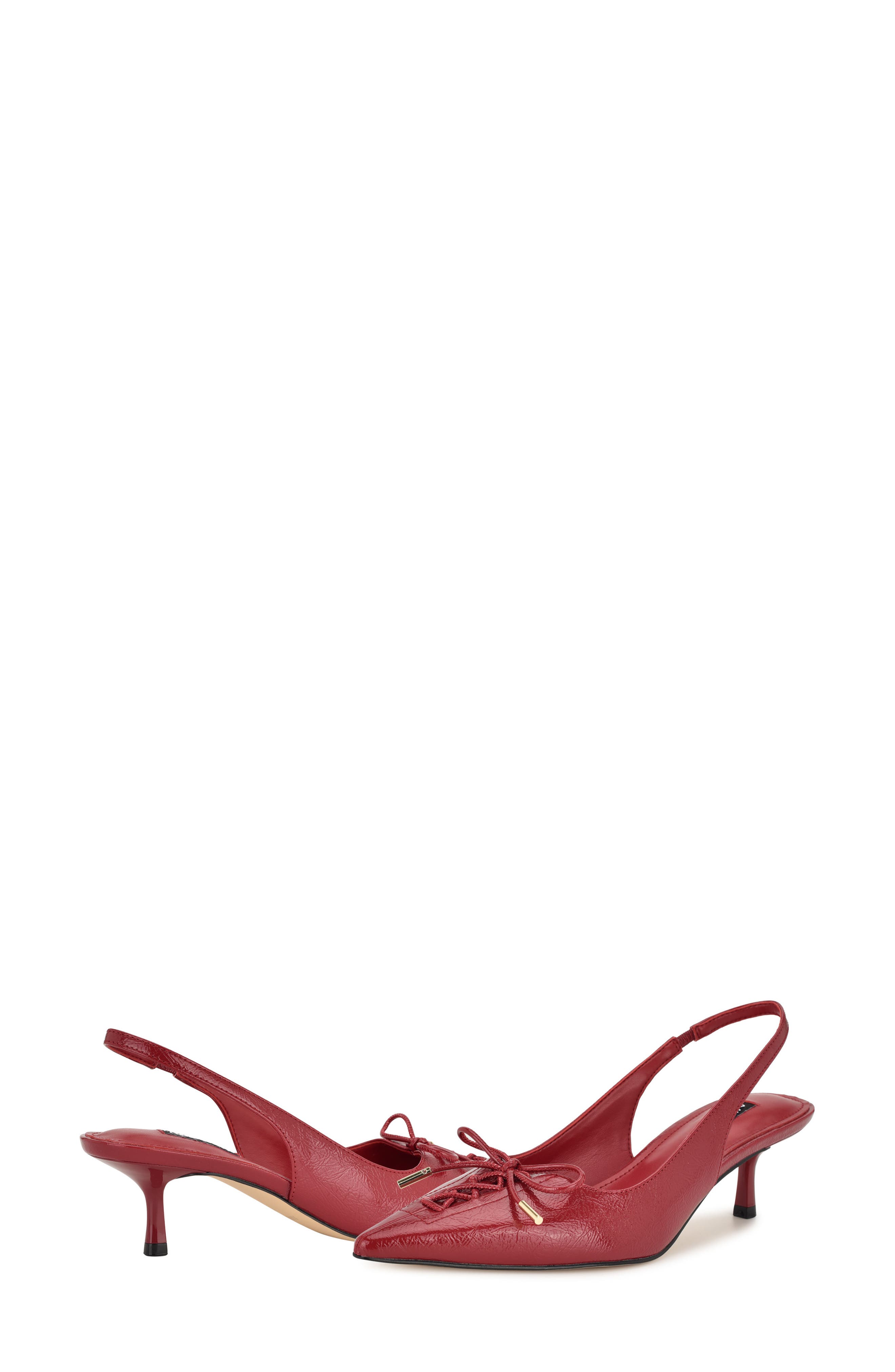 Anora Slingback Pointed Toe Pump, Alternate, color, DARK RED