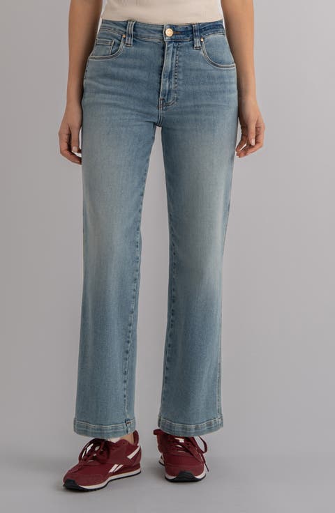 Pattie High Waist Straight Leg Jeans (Outstanding)