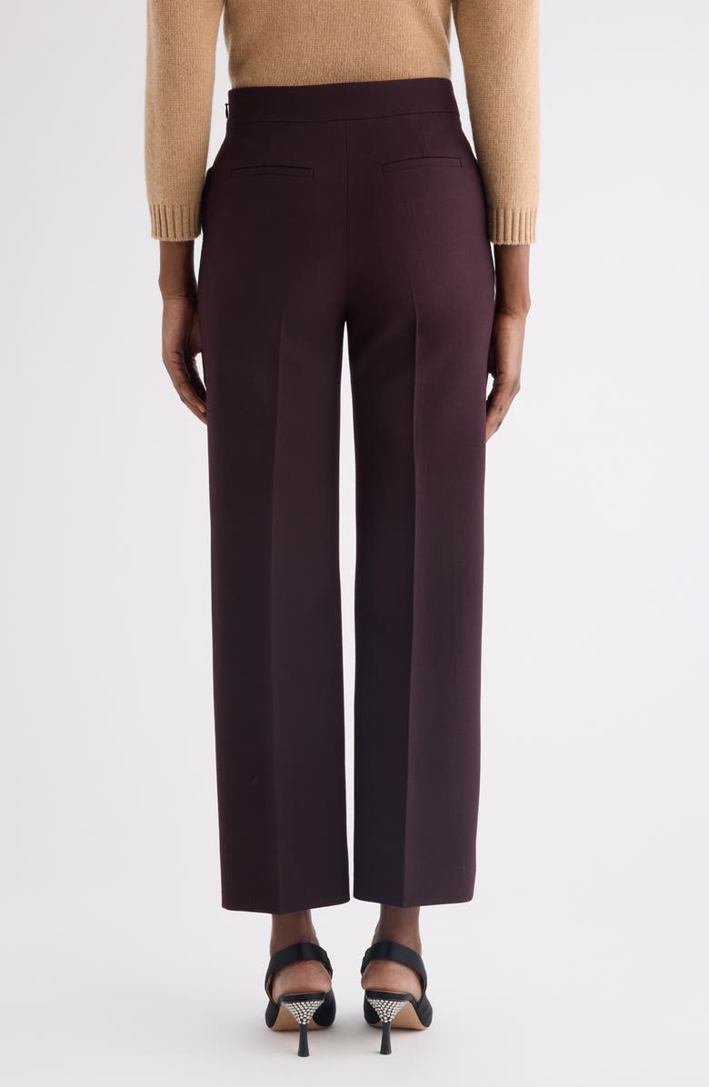 Chloé Straight Leg Wool Crepe Trousers, Alternate, color, Obscure Purple