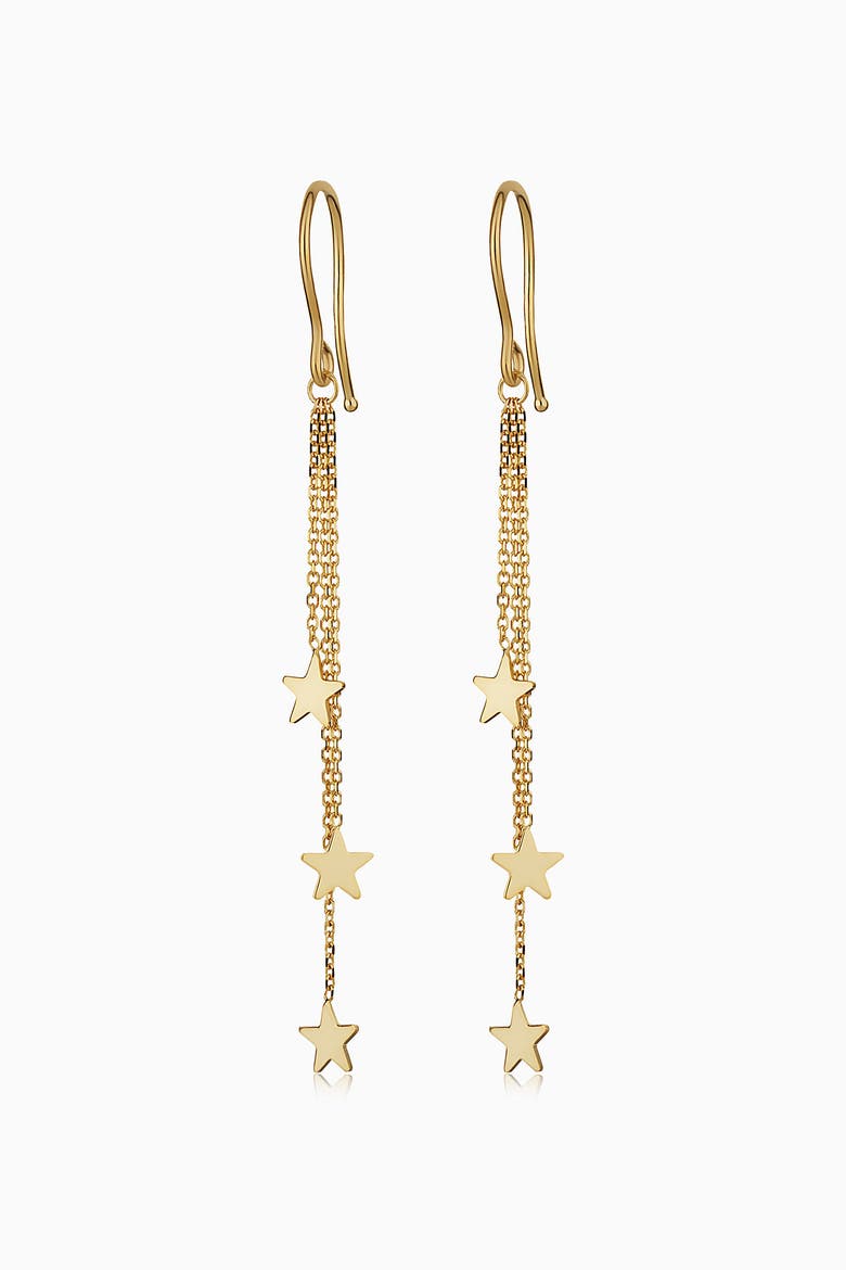 14K Yellow Gold Starry Night Drop Earrings, Main, color, Yellow Gold