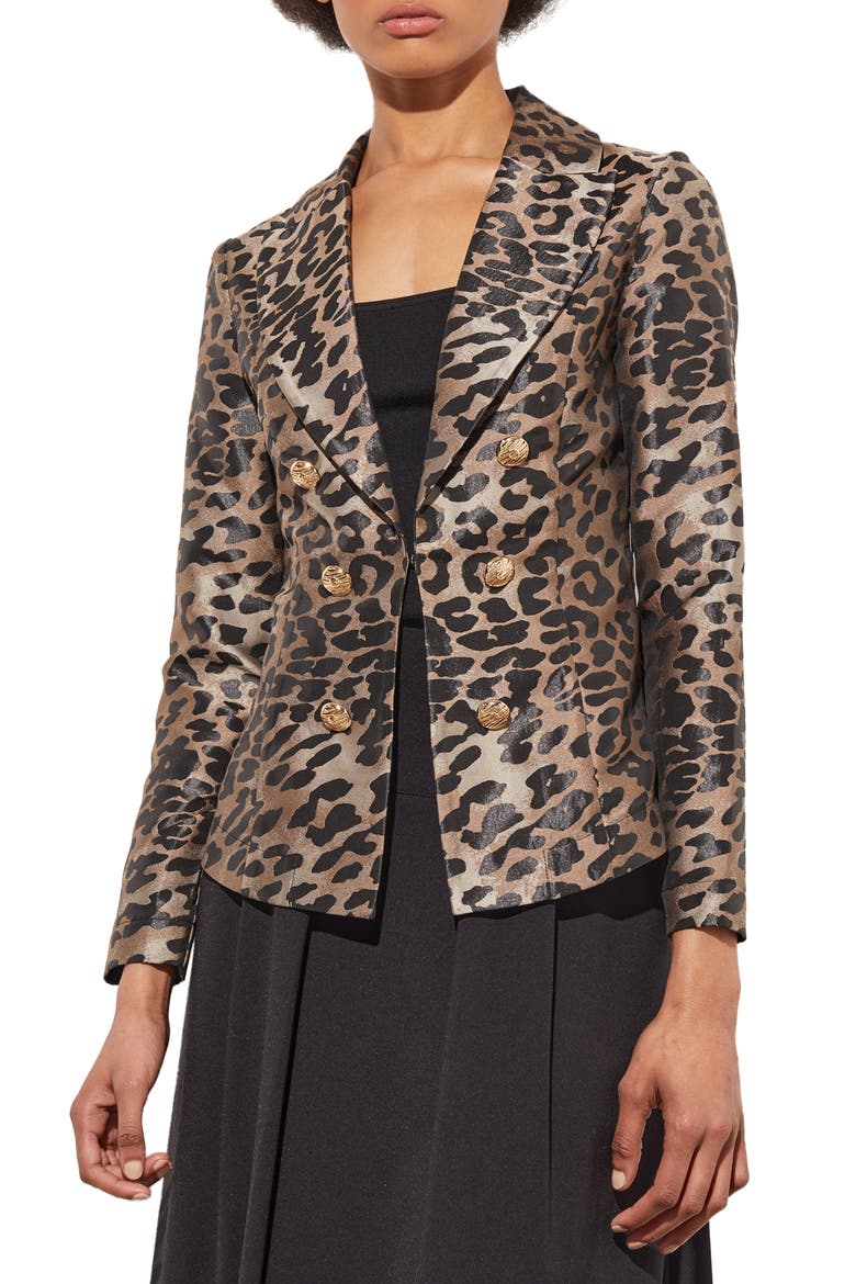 Leopard Print Jacket, Main, color, JAVA/LMST/BK