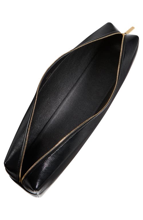 Khaite Kye Leather Pencil Case In Black
