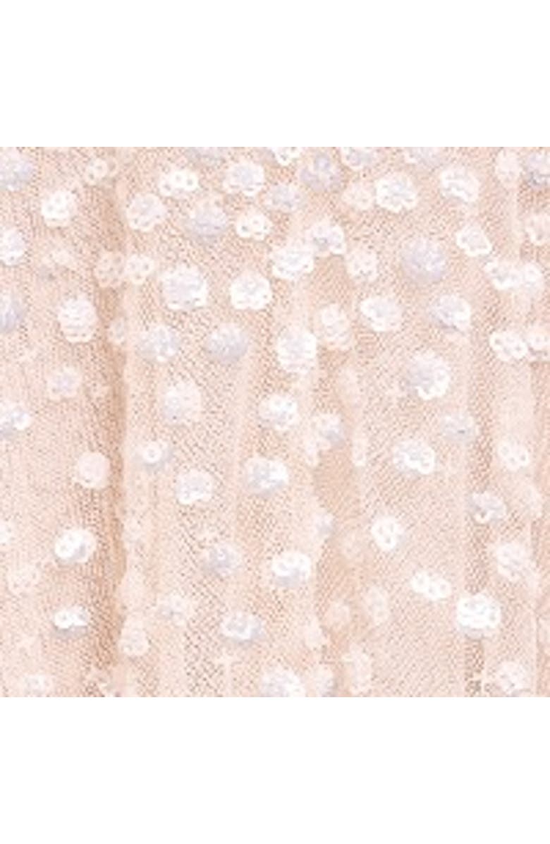 Needle & Thread Dappled Sequin Cape Ankle Gown, Alternate, color, Cream