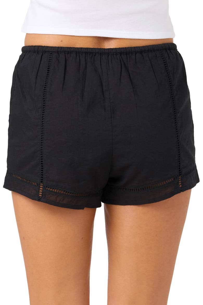 Tomi Cotton Shorts, Alternate, color, BLACK
