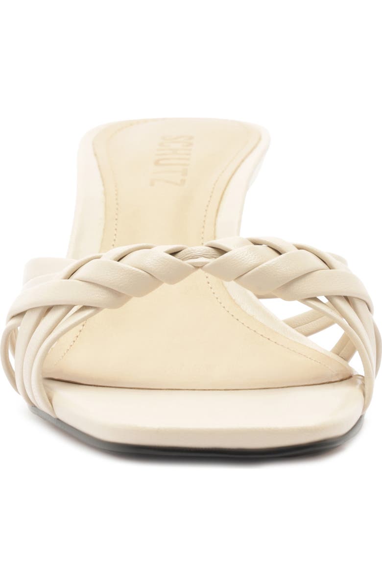 Schutz Tara Interlaced Slide Sandal, Alternate, color, Sugar White