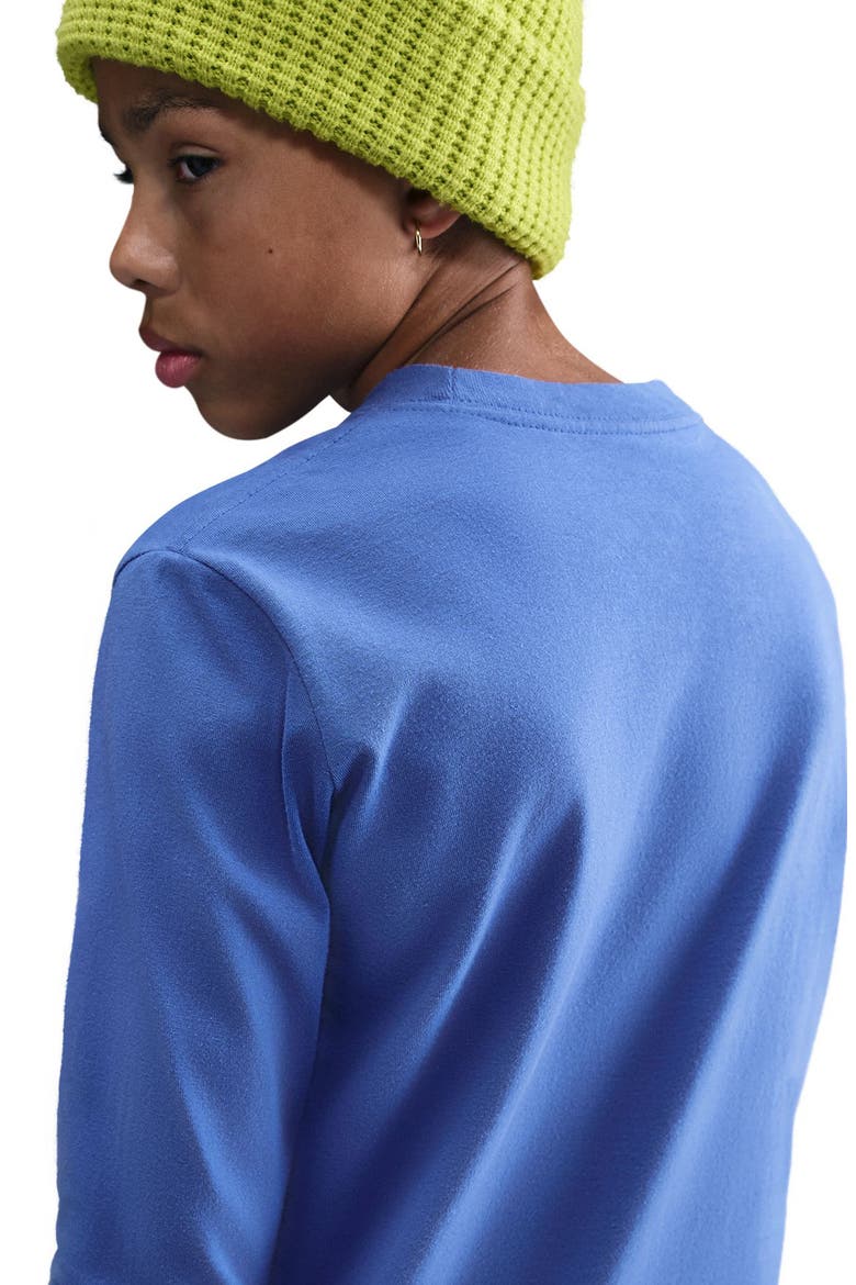 Kids' Football Long Sleeve Graphic T-Shirt, Alternate, color, COMET BLUE