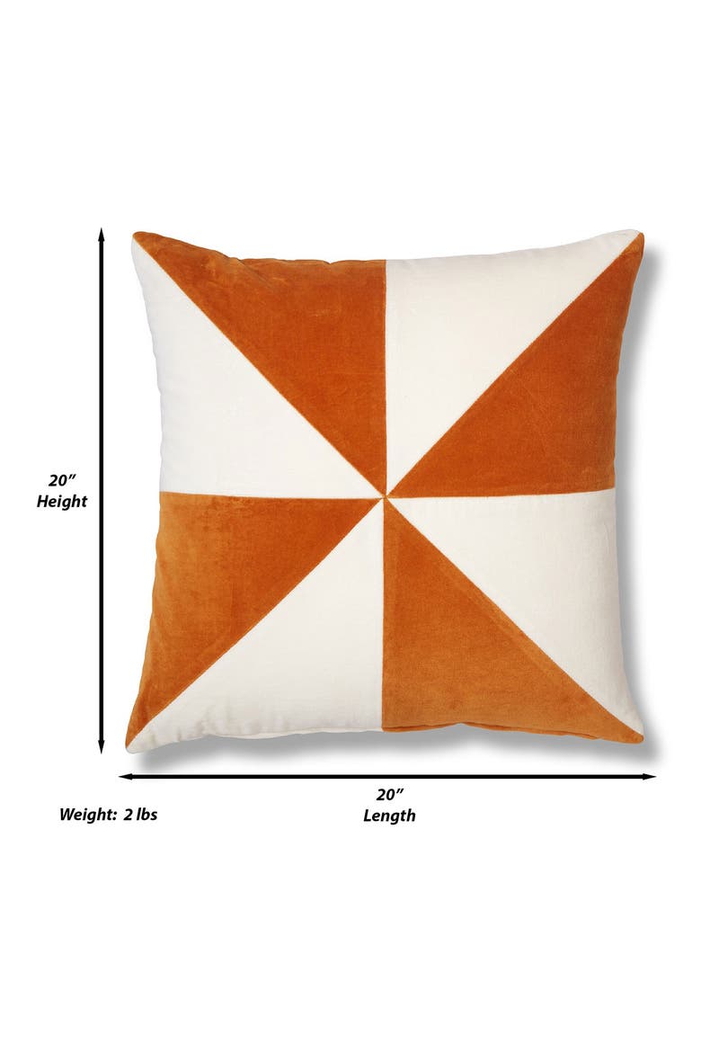 Pinwheel Accent Pillow, Alternate, color, GOLD/IVORY