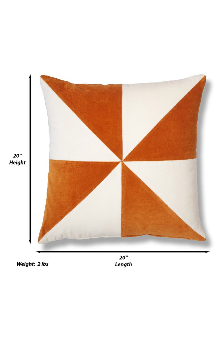 ROSELLI TRADING COMPANY Pinwheel Accent Pillow, Main, color, Gold/Ivory