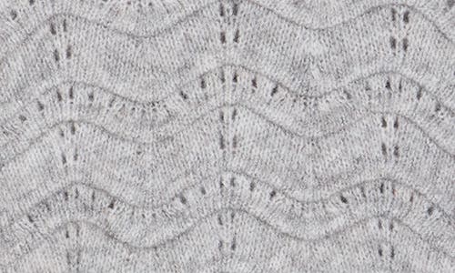 Love Token Ziggy Wavy Cable Knit Turtleneck Sweater In Gray