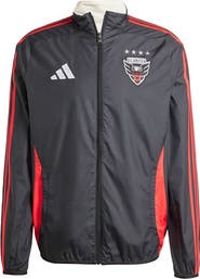 adidas Men's adidas Black/White D.C. United 2025 Anthem Reversible Full-Zip Jacket