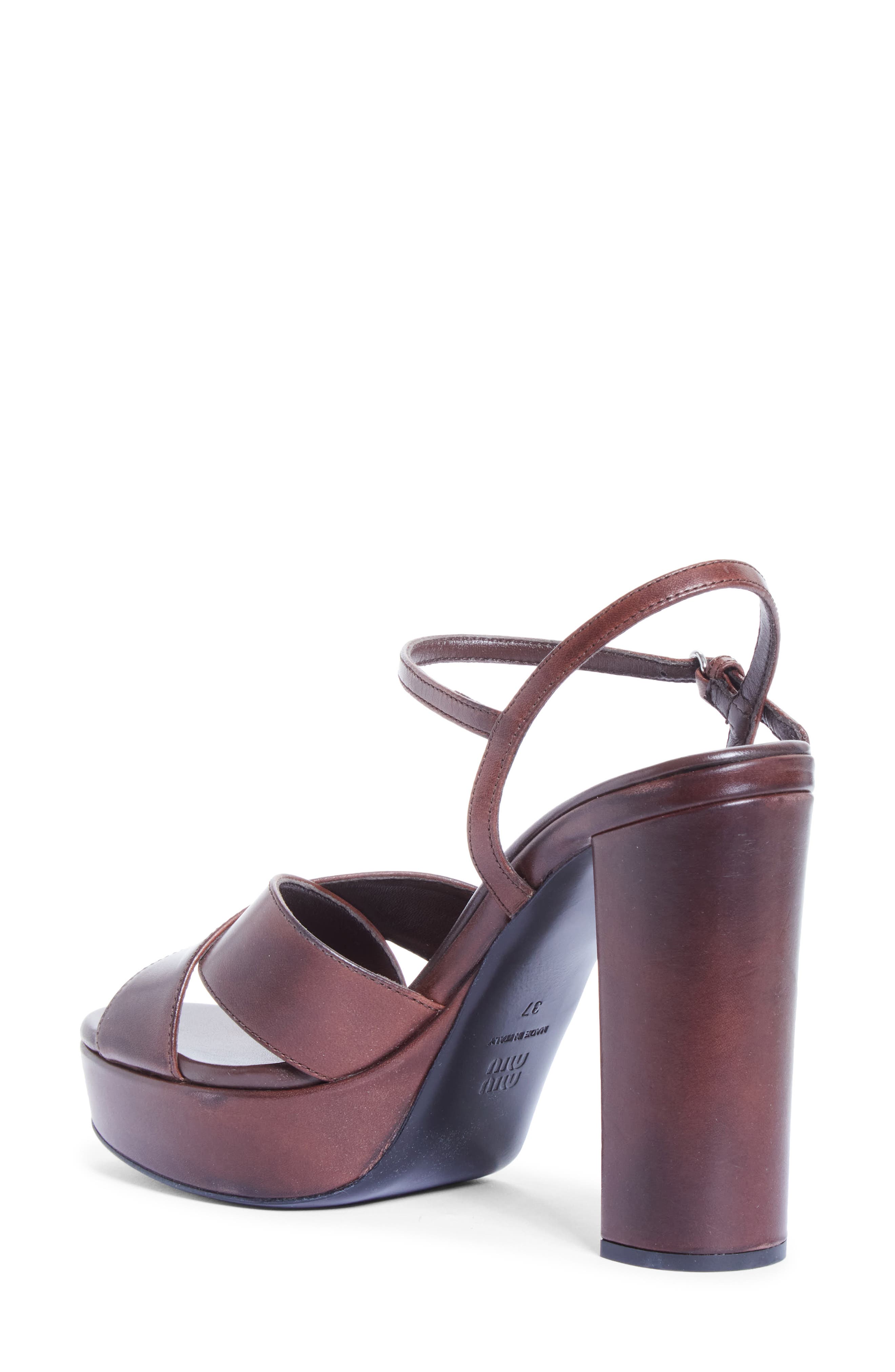 Miu Miu Platform Sandal, Alternate, color, 