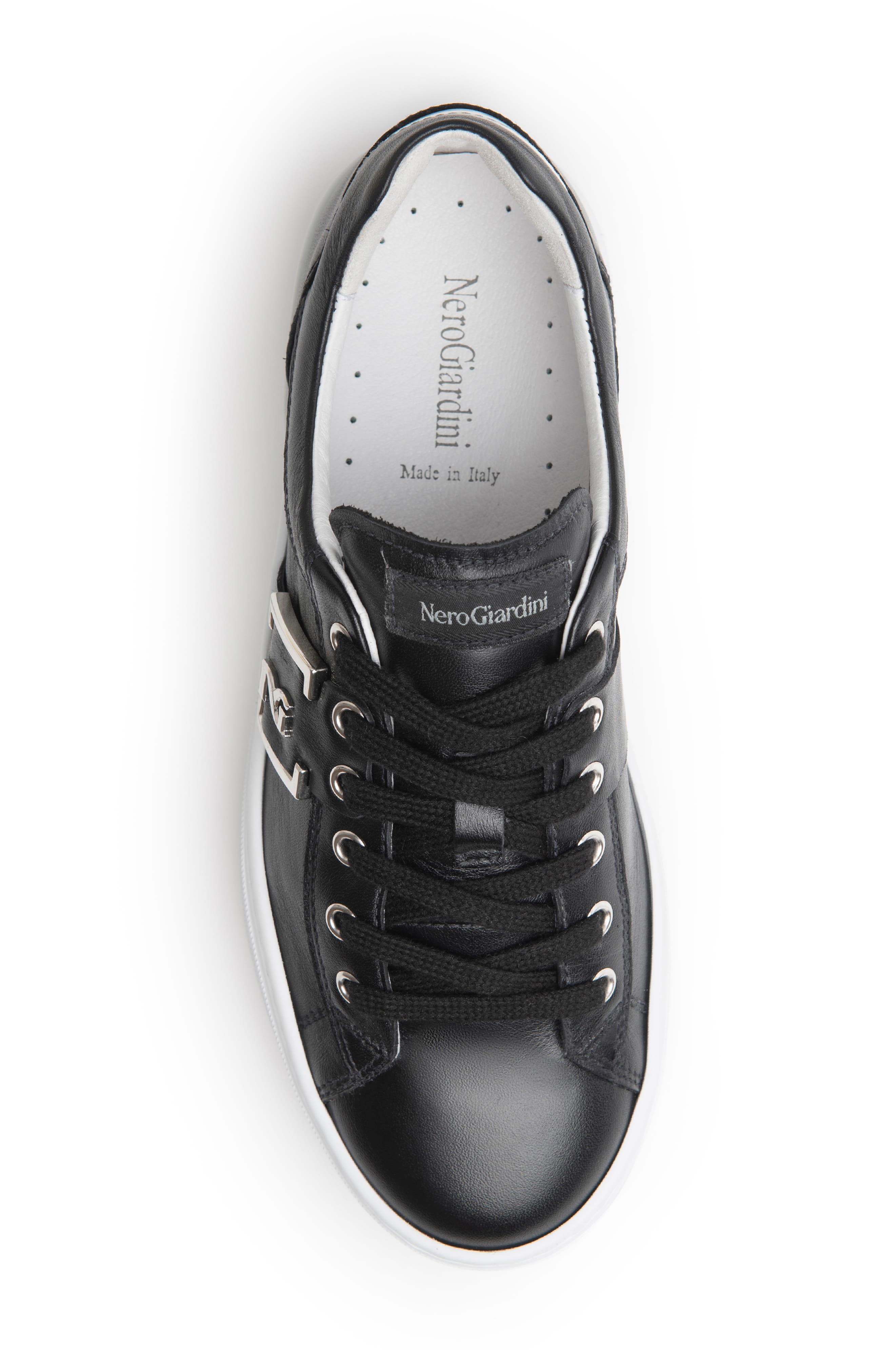 NeroGiardini Logo Plate Skate Sneaker, Alternate, color, 