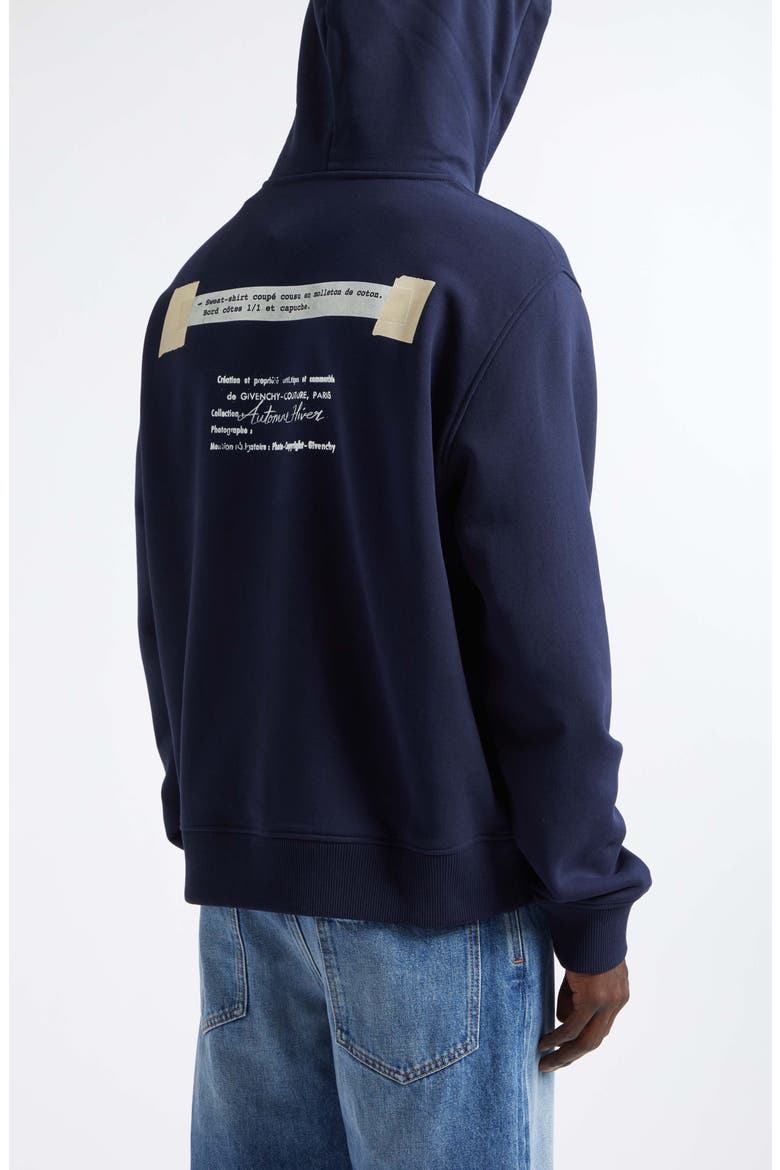 Couture Seam Regular Fit Cotton Fleece Hoodie, Alternate, color, NIGHT BLUE