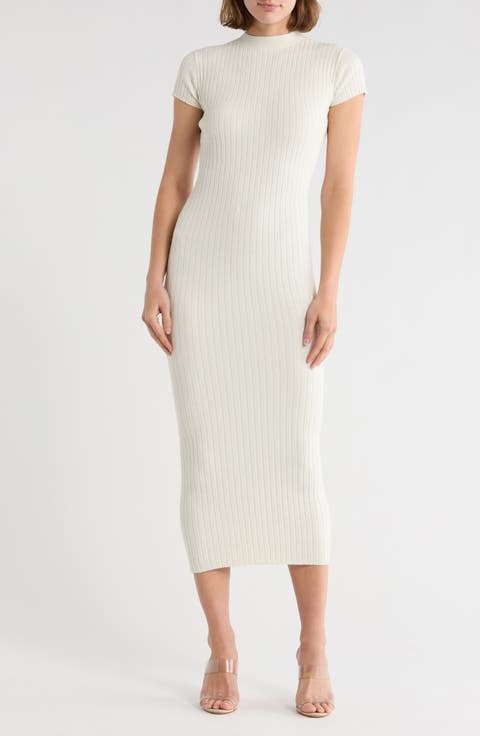 Terry Ribbed T-Shirt Dress (Plus)