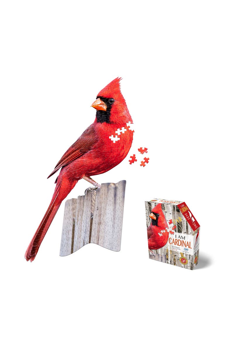 Madd Capp I Am Cardinal 300 Piece Bird Shaped Jigsaw Puzzle, Alternate, color, Multicolored