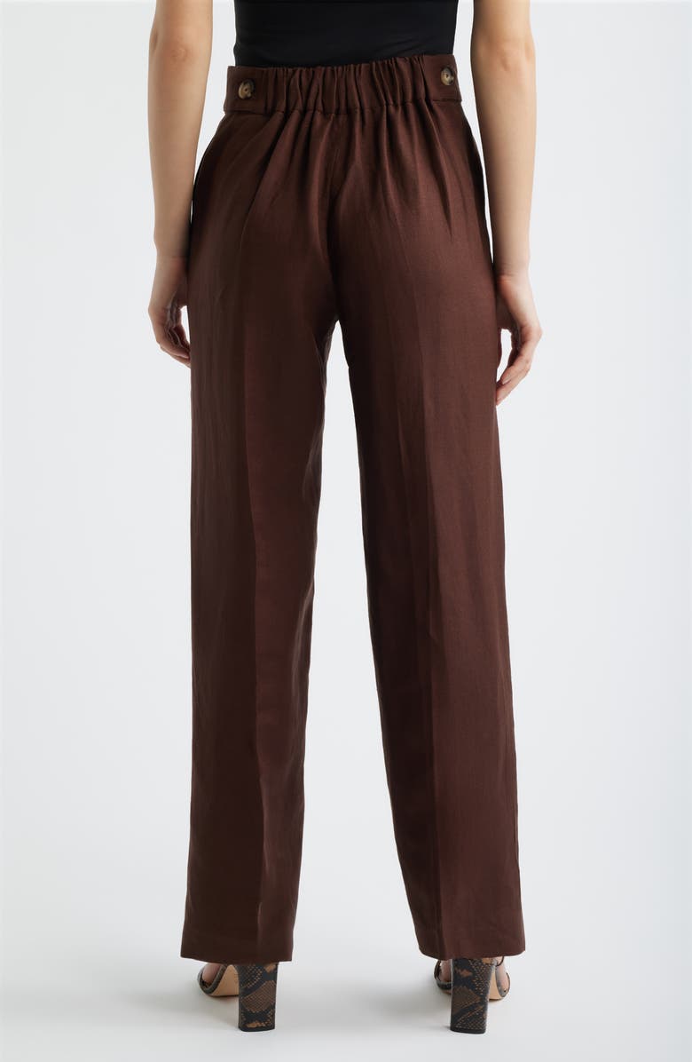 Anne Klein Pull-On Crop Wide Leg Pants, Alternate, color, Dark Chocolate