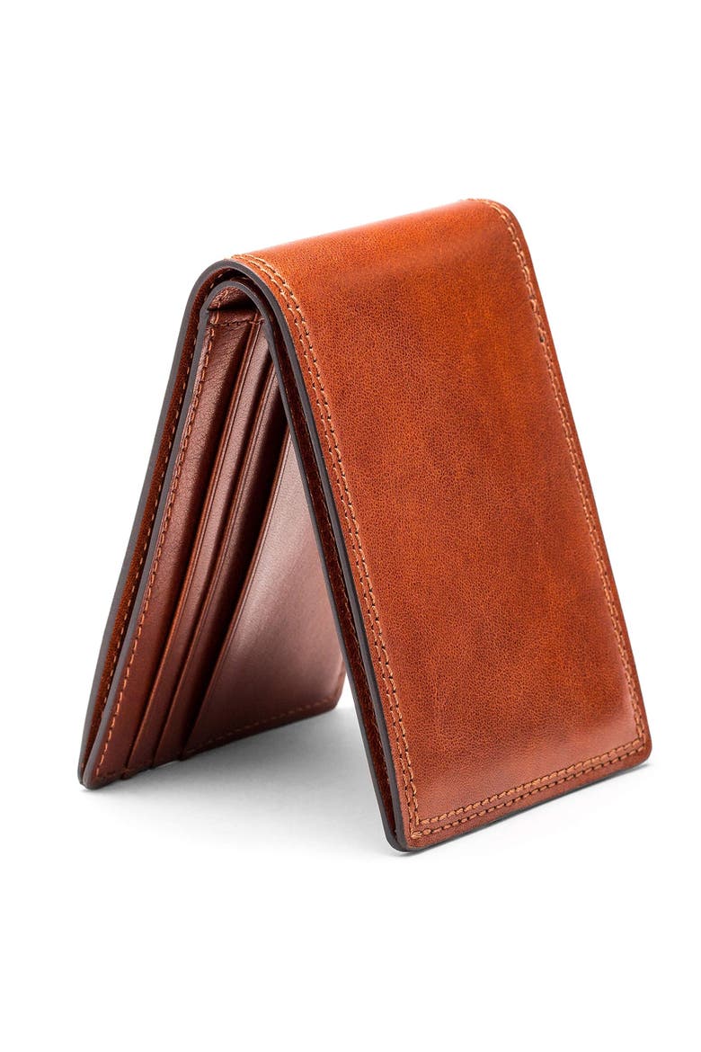 Leather Bifold Wallet, Alternate, color, AMBER