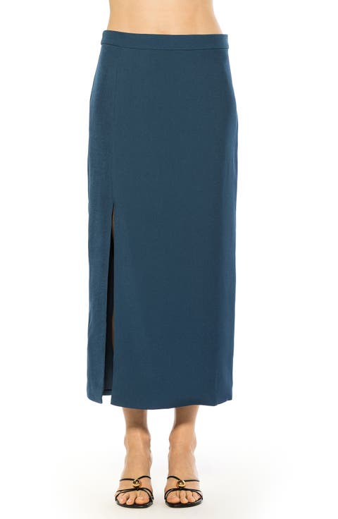 Side Slit Midi Skirt