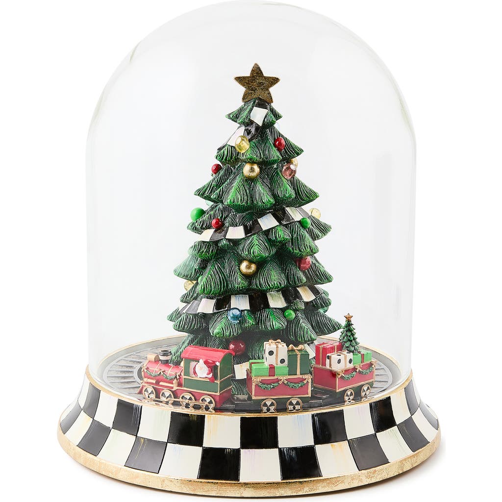 Mackenzie-childs Mackenzie Childs Christmas Tree Train Music Box In Multi