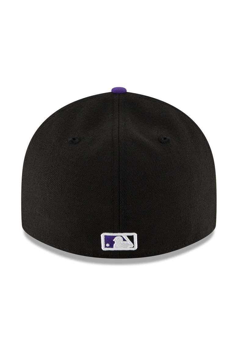 Men's New Era Black Colorado Rockies Game Authentic Collection On-Field Low Profile 59FIFTY Fitted Hat, Alternate, color, BLACK