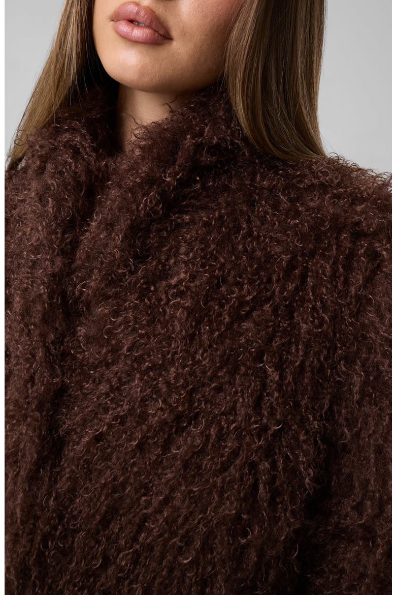 Simona Faux Fur Jacket, Alternate, color, RUST